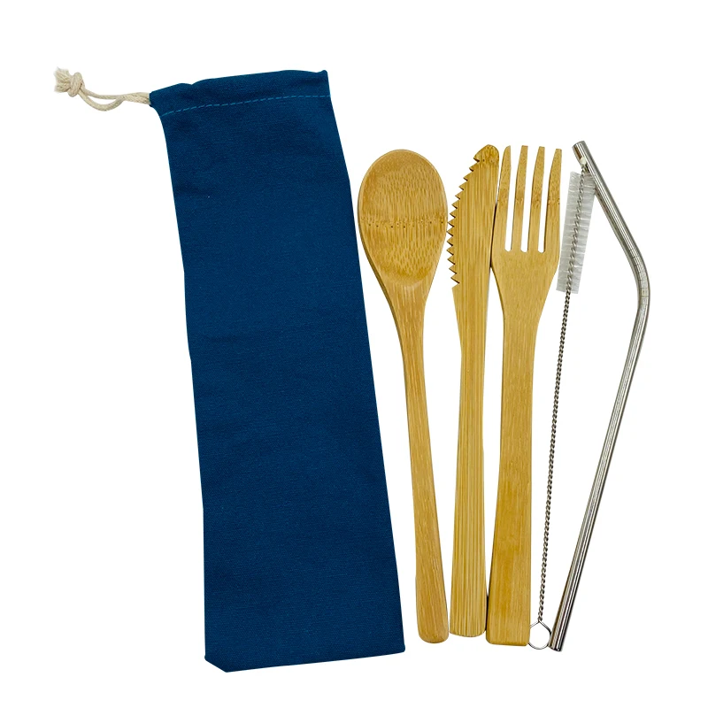 Органическая портативная посуда многоразовая биоразлагаемая набор посуды для