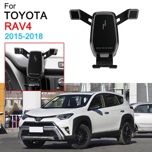 gravity car gps stand air vent mount clip clamp mobile phone holder support for toyota rav4 accessories 2015 2016 2017 2018 free global shipping