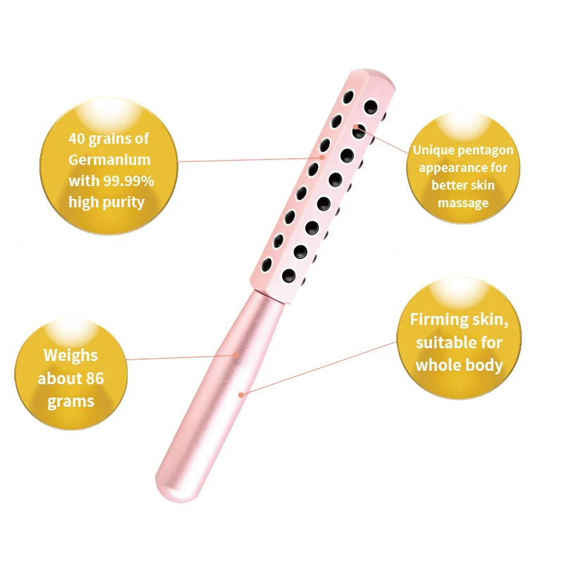 Роликовый массажер для лица устройство массажа 40 ГЕРМАНИЕВЫХ камней подтяжки