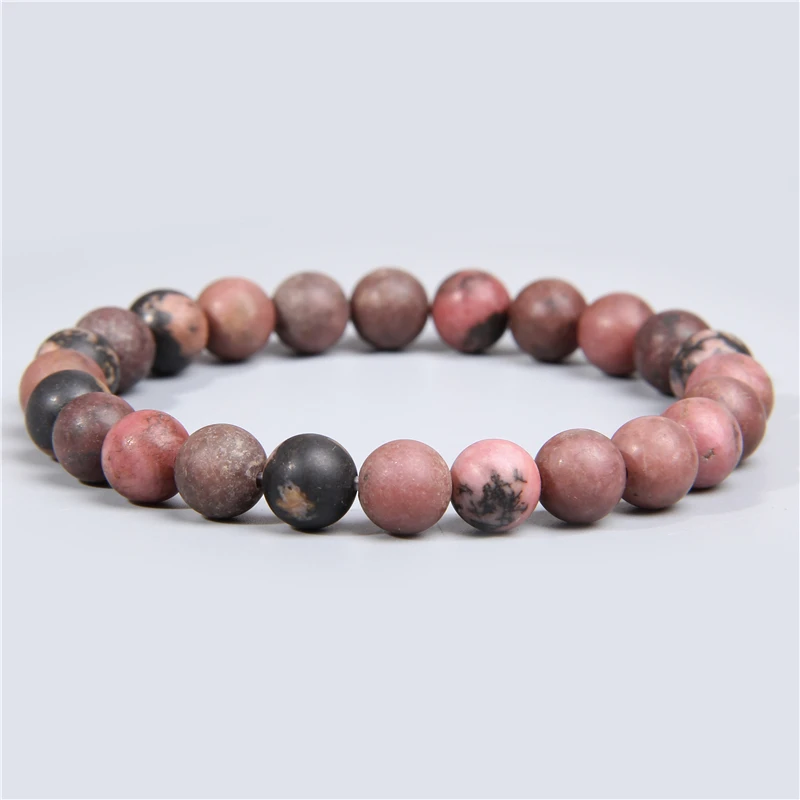 100% Высокое качество бусы из натурального камня браслет гладкий матовый Агат