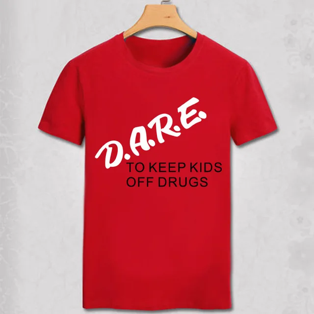 Dare To Keep Kids Off Drugs футболка стойкая к лекарствами милитари брендовая хлопковая