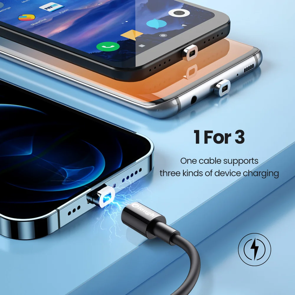 Зарядный кабель Elough магнитный USB Type-C Micro шнур для зарядного устройства провод iPhone