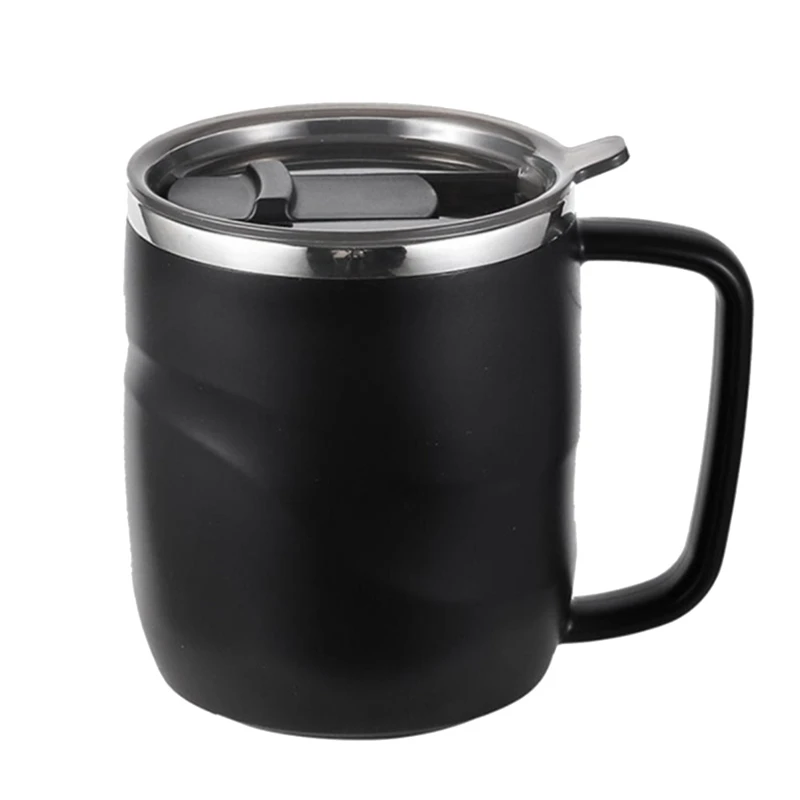 Акция! Изолированная кофейная кружка из нержавеющей стали с раздвижной крышкой