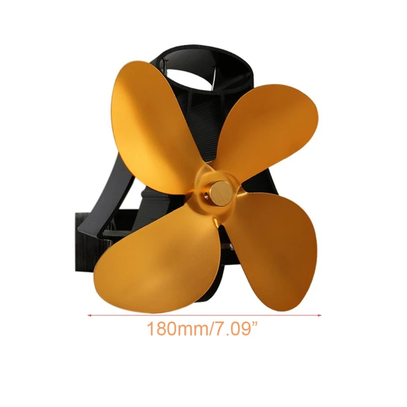 

2021 New Wall Mounted Heat Self-Powered Fireplace Stove Fan Quiet With 4 Blades