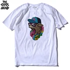 Мужская футболка с принтом кота COOLMIND, 100% хлопок, 3D футболка с коротким рукавом, 2017
