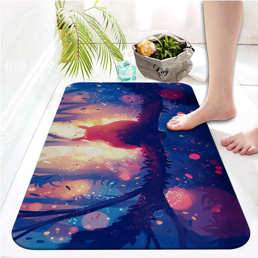 Мой сосед Тоторо ужасный фланелевый напольный коврик с принтом декоративный для