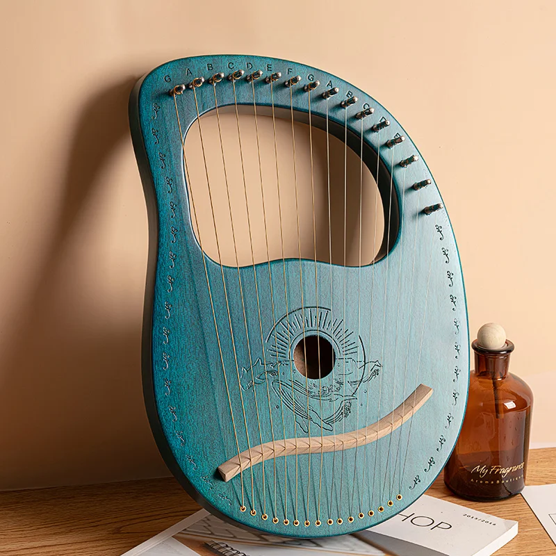 

Mini Lyre Music Harp 16 String Green Instrument Harp Accessories 21 String Small Strumenti Musicali Musical Instruments EI50HP