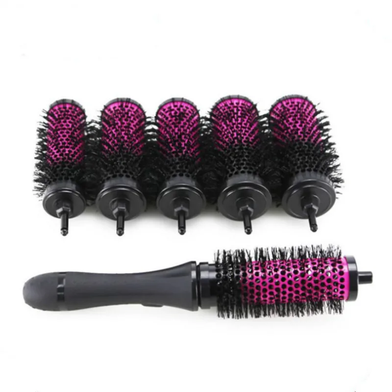 Набор комбинированных расчесок для головы: 6 головок одна ручка три размера щетка