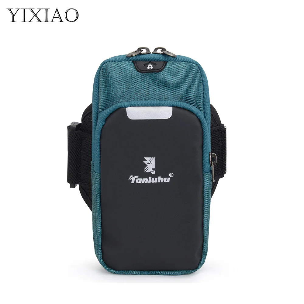 

YIXIAO Brand Zipper Running Armband Bags Waterproof Phone Arm Case Universal Under 6.5inch Jogging Fitness Arm Band Bag