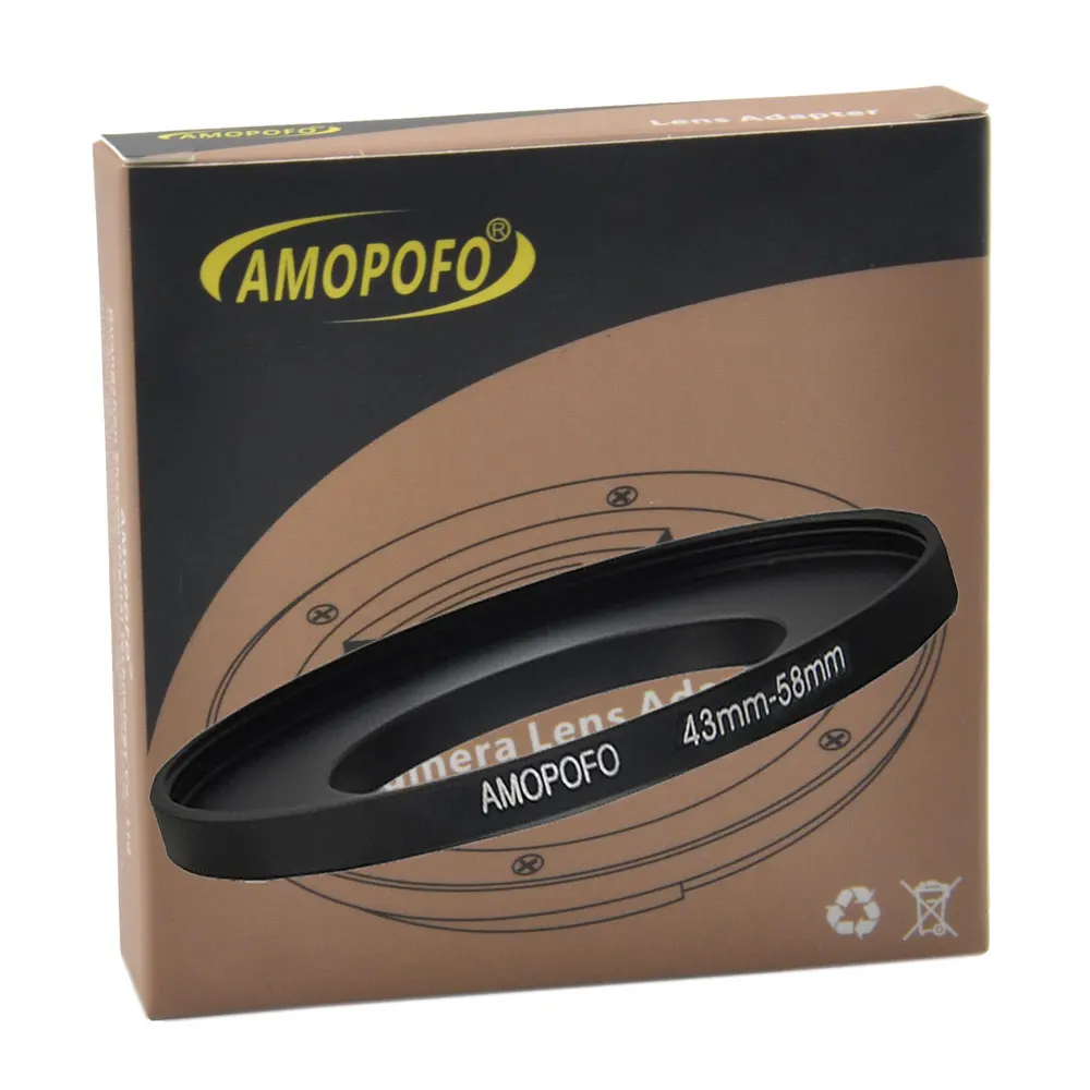 

43-58 мм/43 мм до 58 мм Удлинительное Кольцо-адаптер для фильтра для UV,ND,CPL, металлическое Удлинительное Кольцо-адаптер