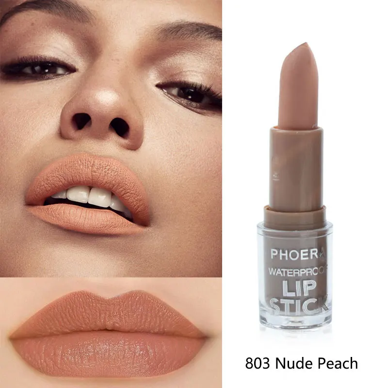 Матовая жидкая помада PHOERA для макияжа сексуальная водостойкая темно красная губ