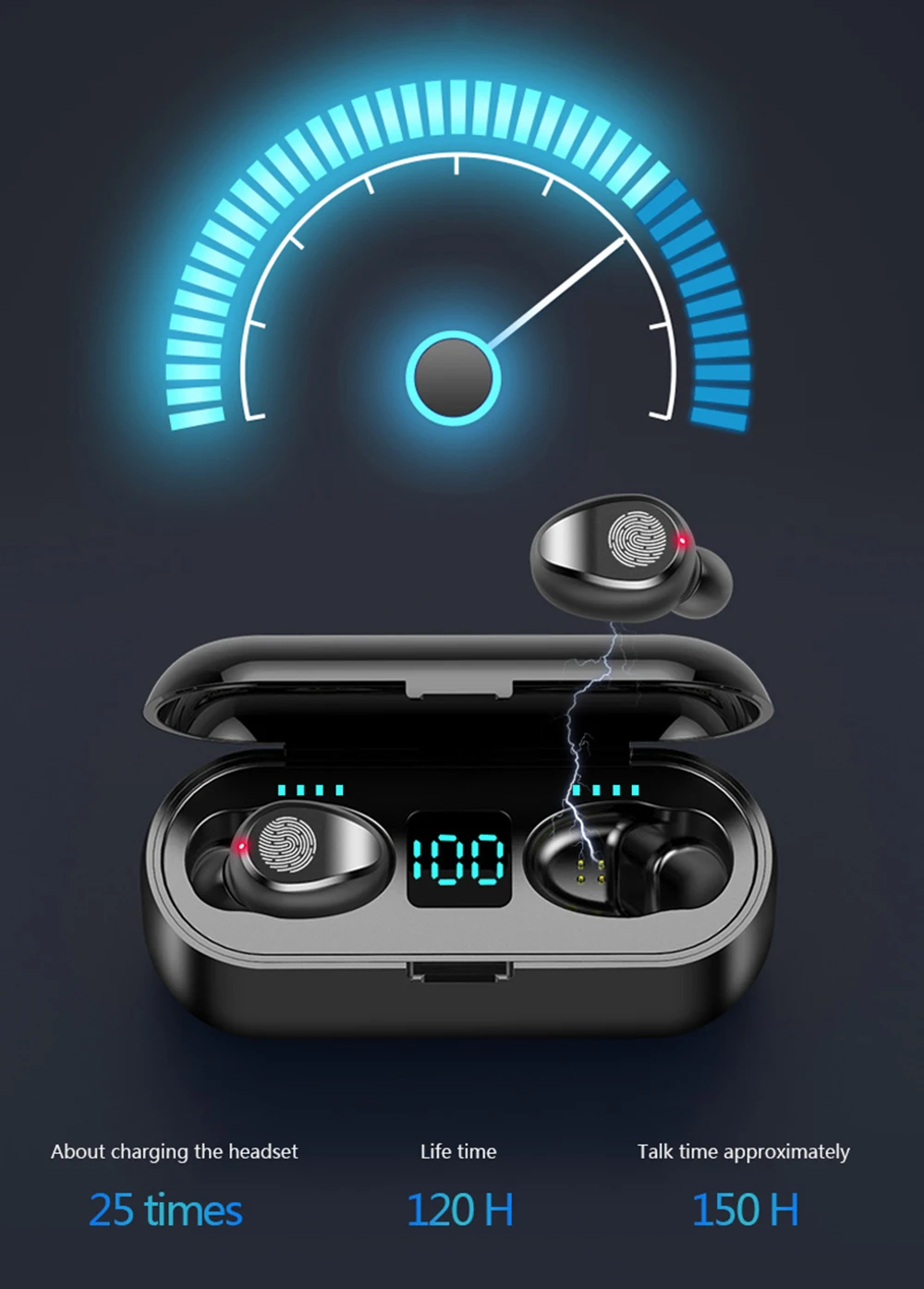 F9 TWS беспроводной Bluetooth V5.0 беспроводной наушник светодиодный дисплей микрофон 2000 мАч Внешний аккумулятор микрофон гарнитура для Xiaomi huawei