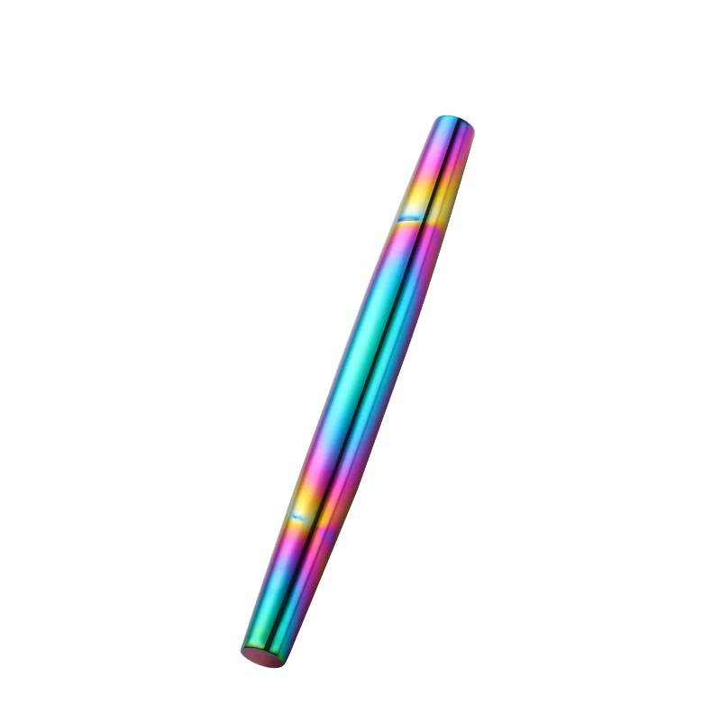 rainbow Скалка 304 нержавеющая сталь кондитерское печенье рулет кухонный инструмент для приготовления теста ролик Торт Помадка печенье выпечки ролик - Цвет: rainbow