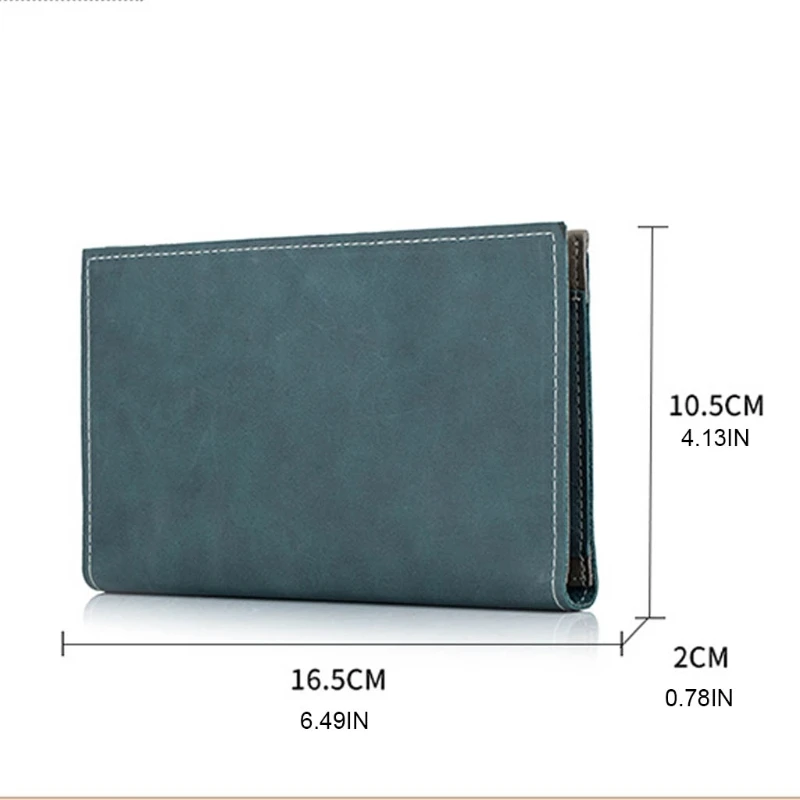 

Credit Card Passport Holder Pouch Driver License Leather Bifold Wallet Zipper Coin Purse Cash Pocket Organizer