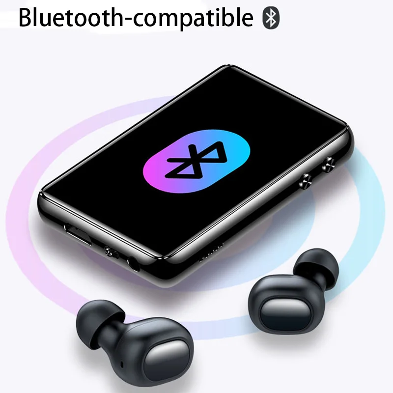 

Mp3-плеер 2,4 дюйма, совместим с TF-картой 128 ГБ, сенсорным экраном MP5, Bluetooth, совместим с высокой точностью воспроизведения музыки, видео, FM