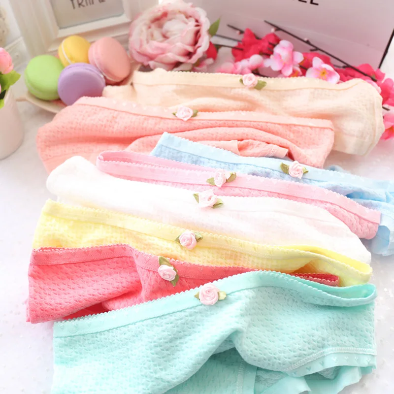 Трусы из бамбукового волокна для молодых девушек 6 шт./лот хлопковые трусики