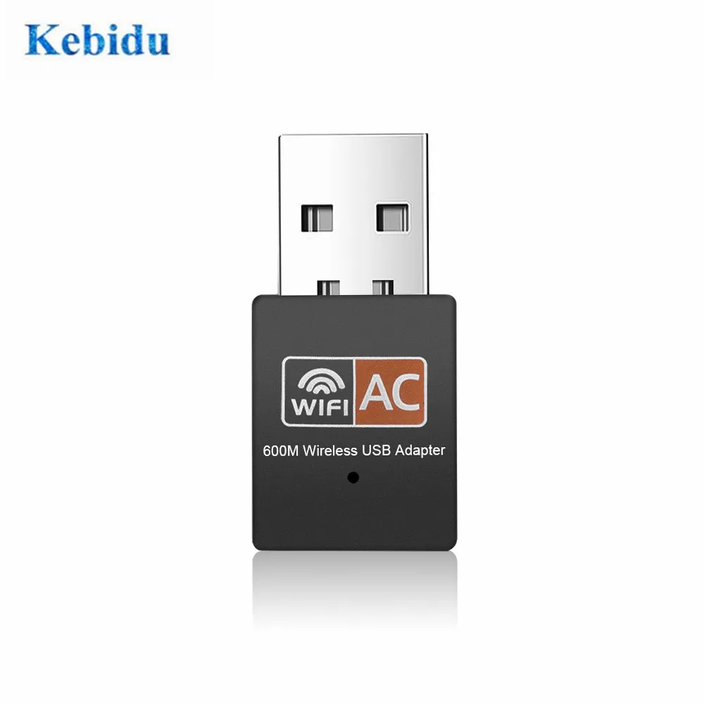 Kebidu беспроводной USB Wi-Fi адаптер 600 Мбит/с полоса 2 4 + 5 8 ГГц 802.11ac антенна для ПК