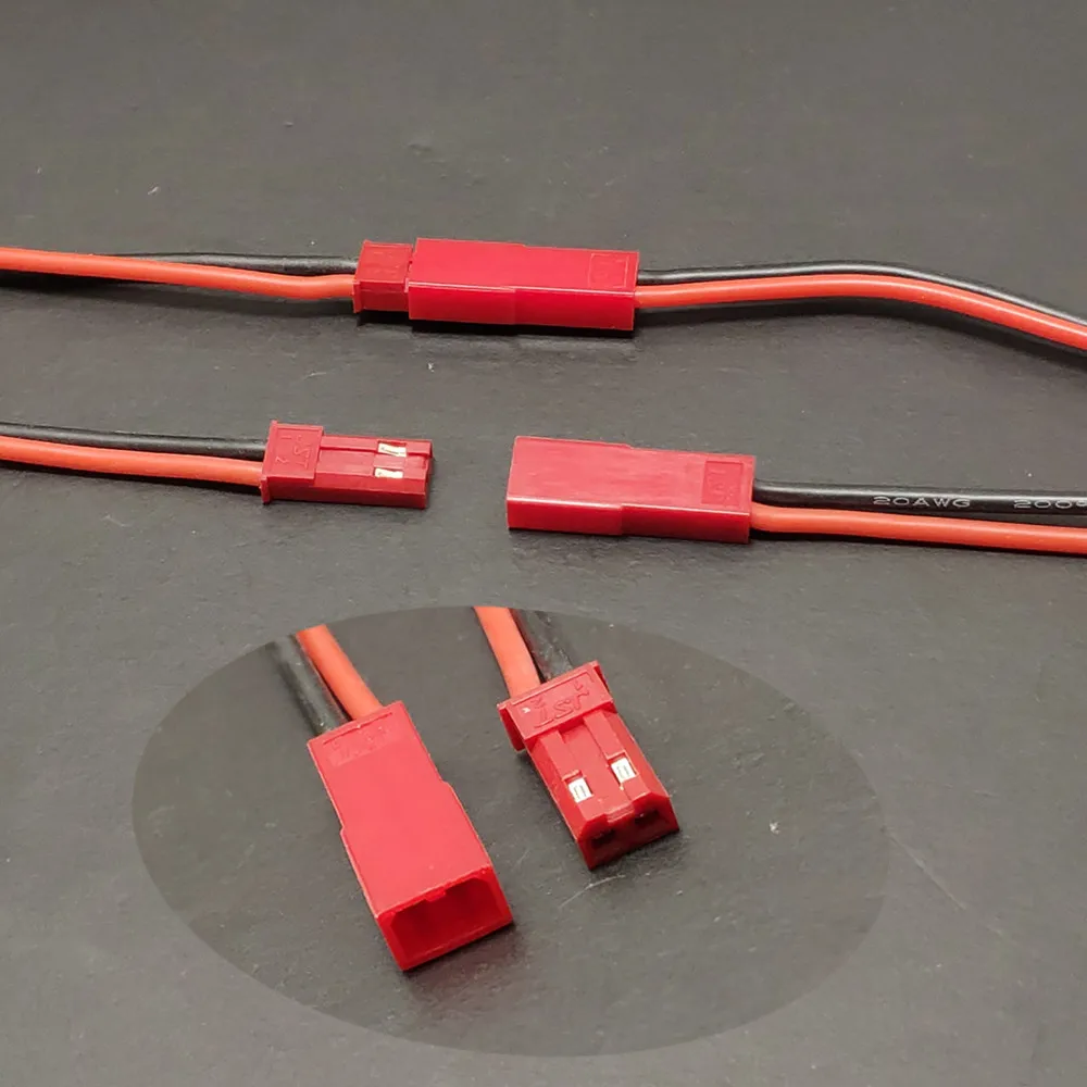 10 пар 10/15/30 см 2-контактный разъем JST 22AWG силиконовый провод кабель питания