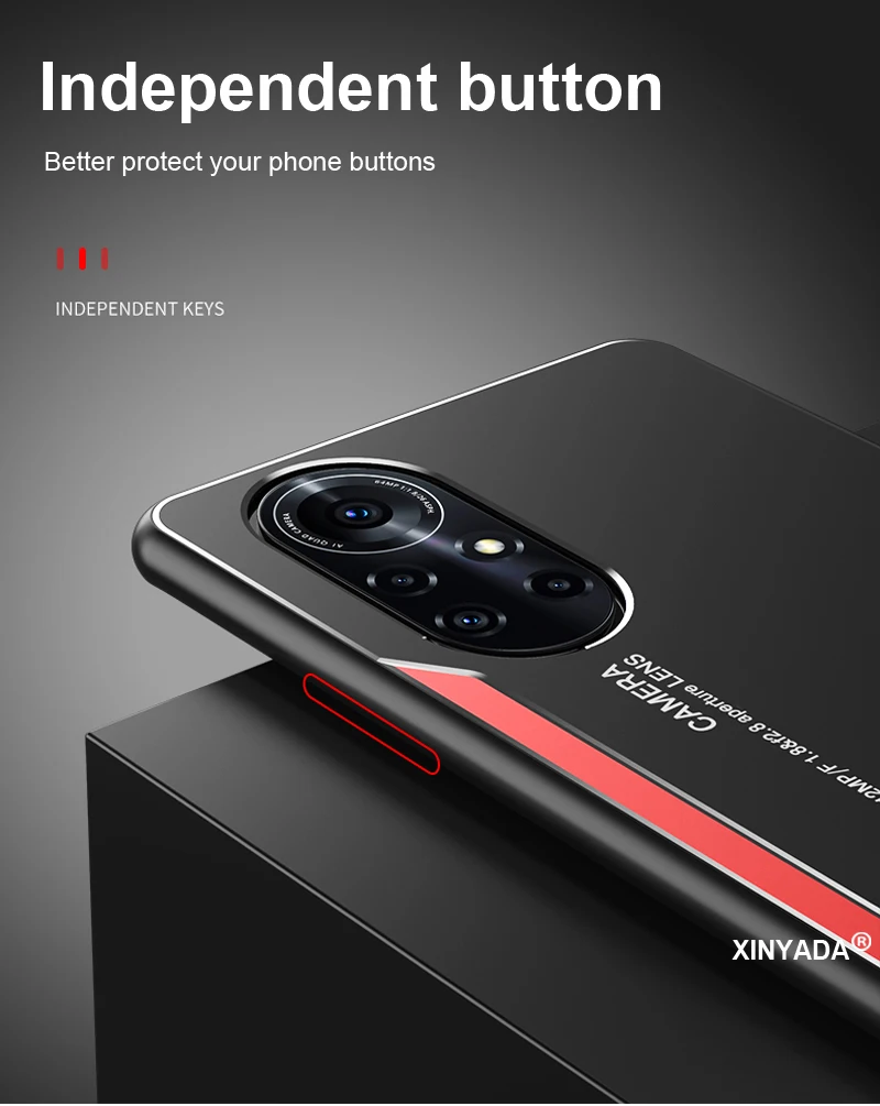

Luxury Case For Huawei Nova 8 Pro 5G Soft Silicone TPU + Metal Aluminum Back Cover For Huawei Nova 8 Nova8 SE Matte Case Bumper
