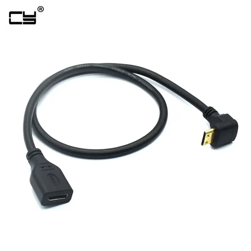 Стандартный выпуск 90 градусов вверх угловой тип C Mini HDMI Мужской конвертер адаптер