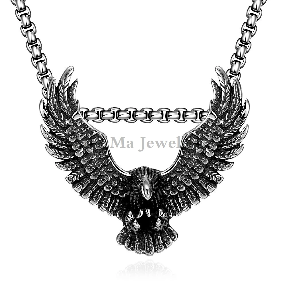 

Men's Jewelry 316L Stainless Steel Eagle Pendant Punk Necklace Pendant Chain