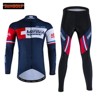 2022 mersteyo long sleeve cycling jersey set bib pants ropa ciclismo bicycle clothing mtb bike jersey uniform men clothes