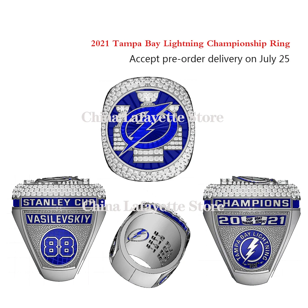 

Rings 2021 New Trend Tampa Championship Ring Men's Ring Ring Hockey Player Commemorative Logo Custom Jewelry