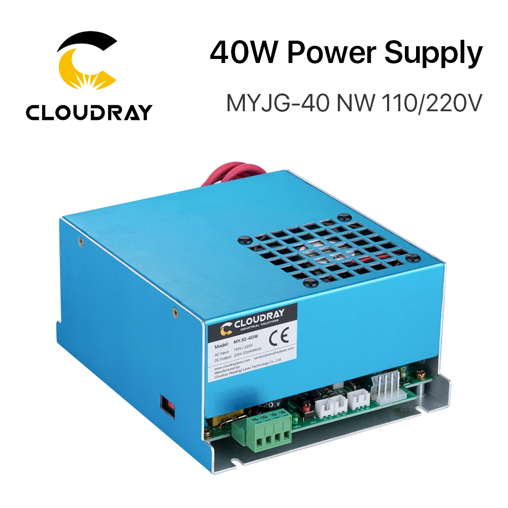 Cloudray 40 Вт CO2 лазерный Питание MYJG 110V 220V для станок лазерной резки и гравировки