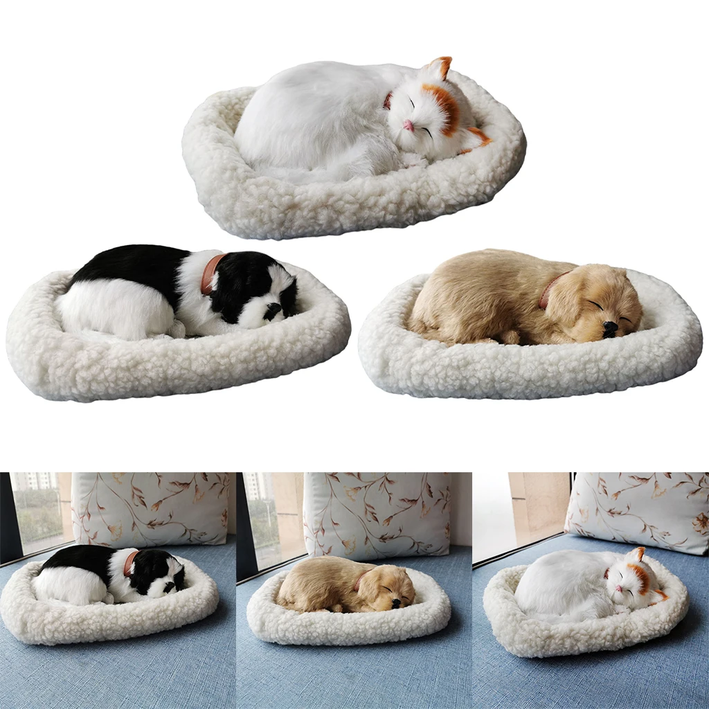 

Plush Sleeping Stuffed Animal Toys Simulation Furry Dolls Miniature Toys Collectible Shelf Decoration Lovely