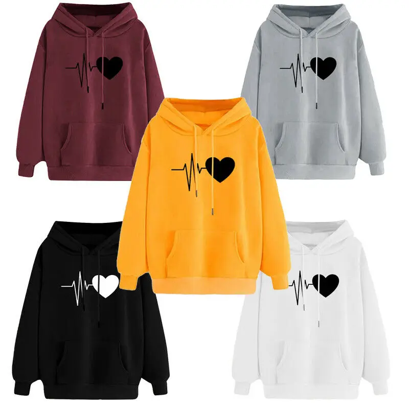 Женская толстовка с принтом свободная длинный рукав Осень-зима теплая мягкая