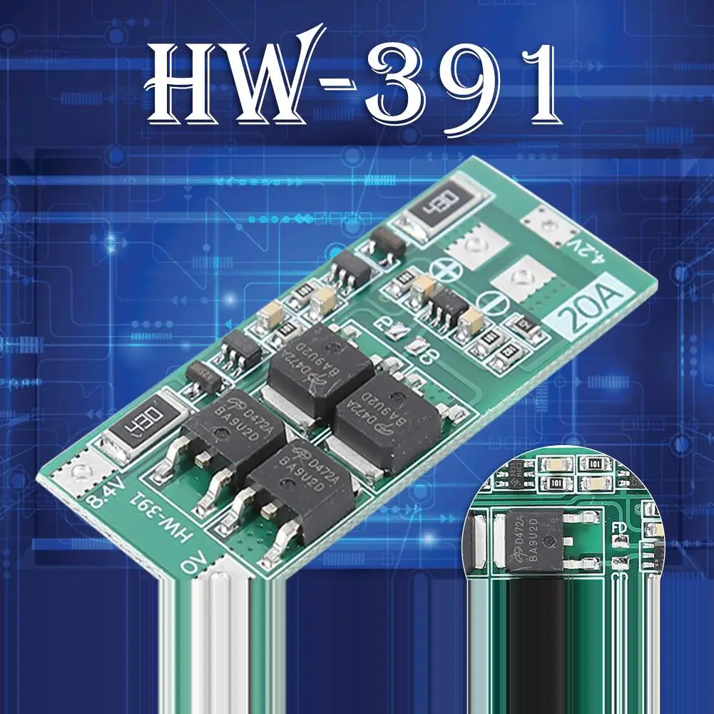 

2S 20A BMS 7,4 V 8,4 V 18650 Защитная плата зарядного устройства для литиевой батареи, защитная плата модуля ячейки, модуль Lipo с увеличением/балансиром