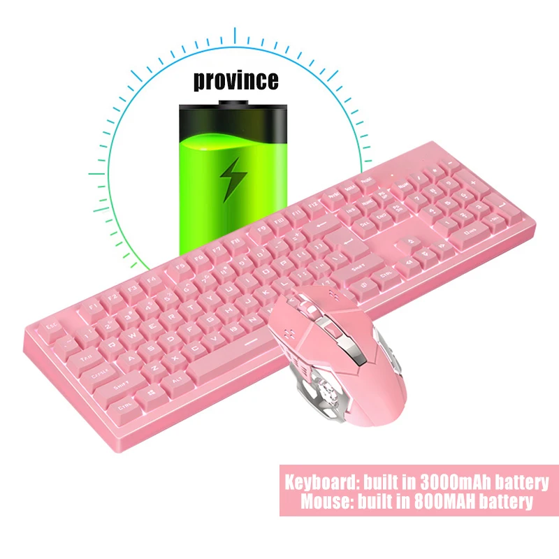 Высокое качество 2 4G Беспроводная клавиатура мышь комбо перезаряжаемая