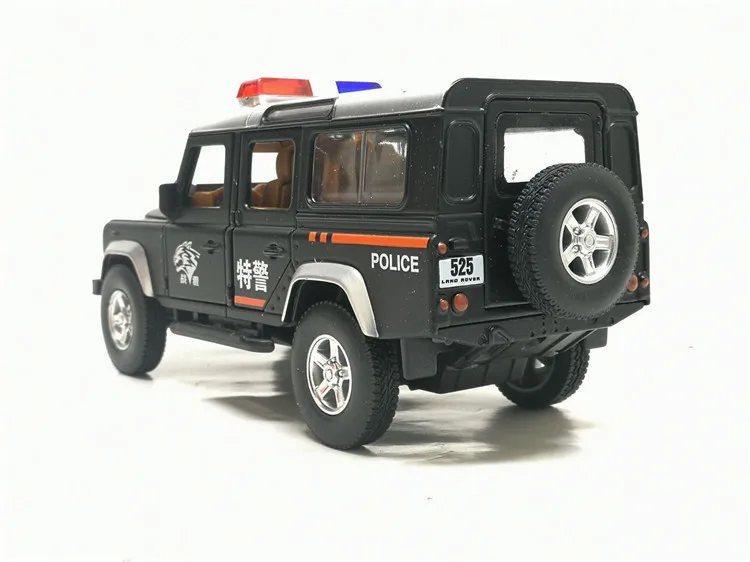 1:32 Высокая моделирования Land Defender Jeep полицейский автомобиль мальчик ребенок