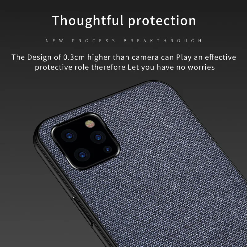 Чехлы для iphone 11 pro XS max X XR чехол Роскошная ткань жесткая задняя крышка из