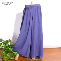 belly dance practice dress loose bunched feet chiffon classical dance culottes fff05