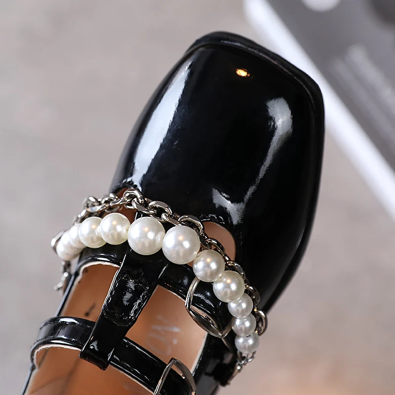 

Children's Leather Shoes Fashion Solid Color Flats Spring Footwears For Girls Kids 2021 Summer Princess Party Shoes