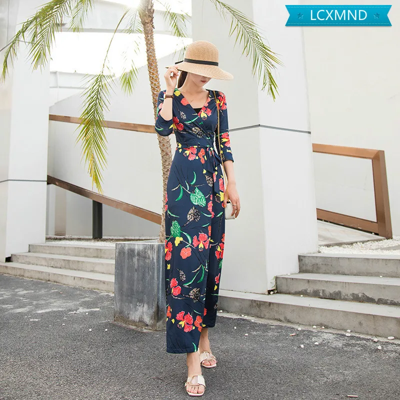 

2020 New Long One-piece Wrap Lace Dress Lace-up Slim-fit Socialite Long Lace-up Elegant Dress Ladies Dresses