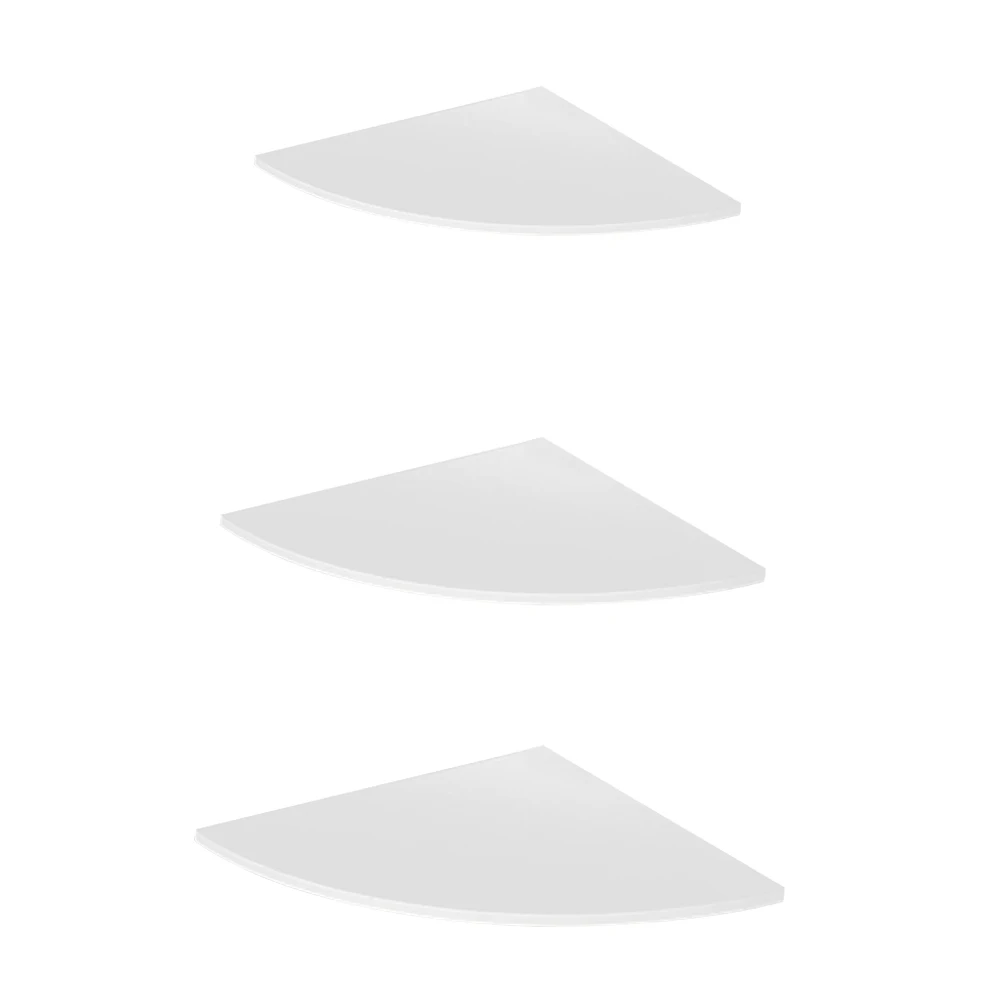 3pcs storage rack display organizer bathroom kitchen home decor corner shelf sector shower office wall mounted floating free global shipping