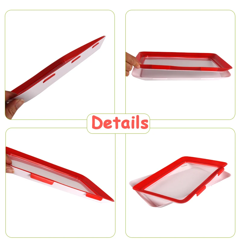 

Square Vacuum Seal Food Preservation Tray Stackable and Reusable Food Preservation Container with Plastic Lid SDF-SHIP