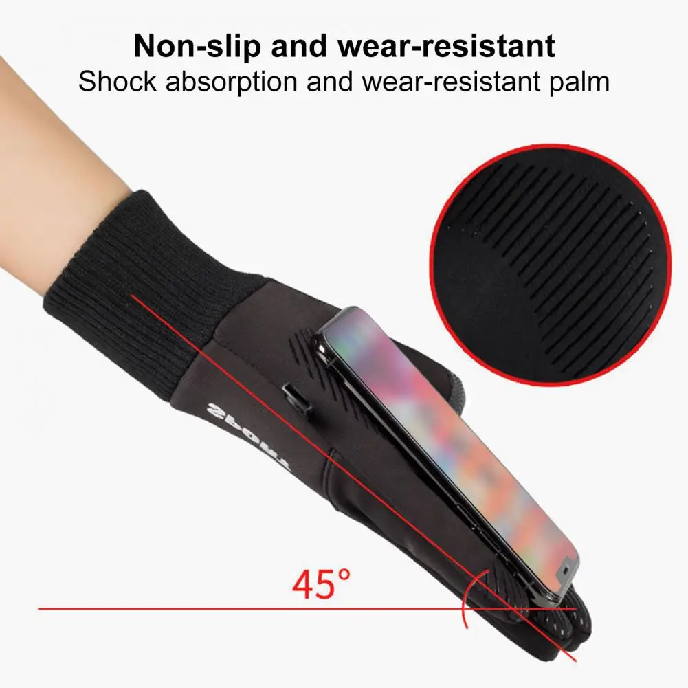 1 пара полезных пальцев теплые перчатки с толстой подкладкой женские лыжные для