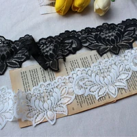 10 yards 8cm width lace fabric diy crafts sewing supplies decoration accessories for garments beautiful lotus elastic lace trim