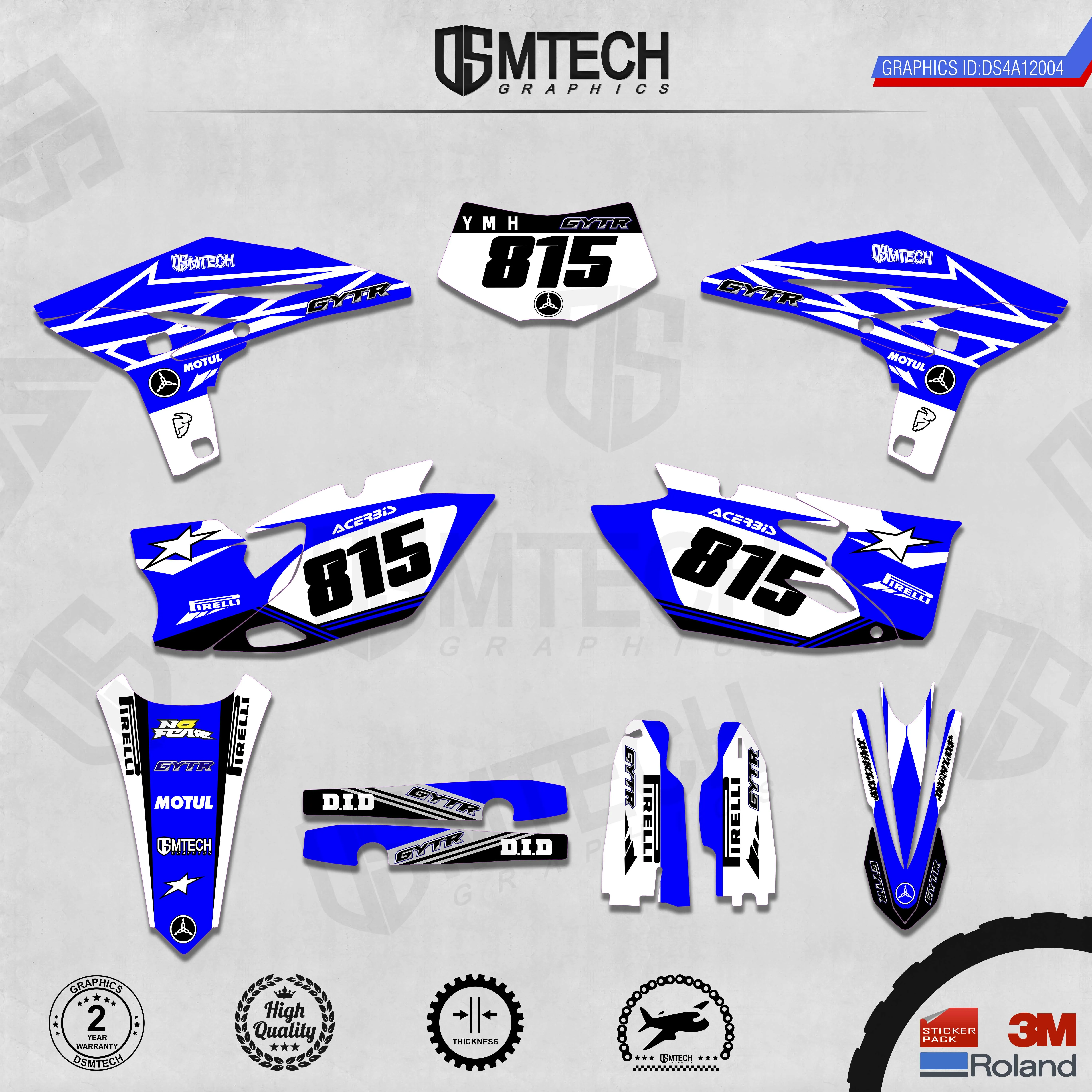 DSMTECH Customized Team Graphics Backgrounds Decals 3M Custom Stickers For  WRF450 Two Stroke 2012-2015  004