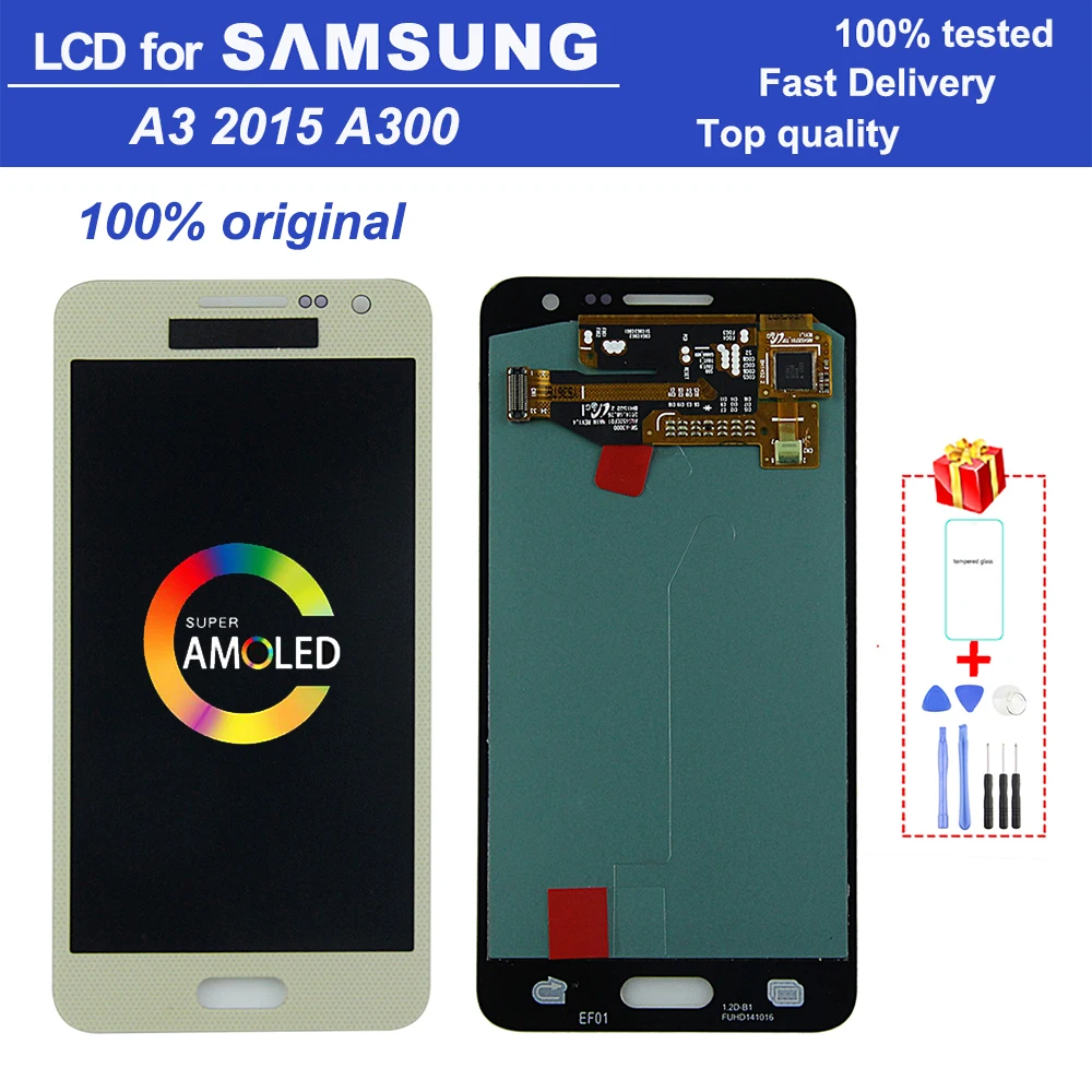 ЖК монитор Super AMOLED 4 5 дюйма A300 для Samsung Galaxy A3 2015 A300F A300H цифровой сенсорный экран в