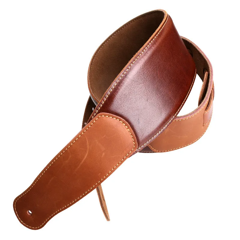 

High-grade Imported Top Layer Leather Guitar Strap Electric Wooden Guitar Universal Acoustic Guitar Strap 8CM*175CM