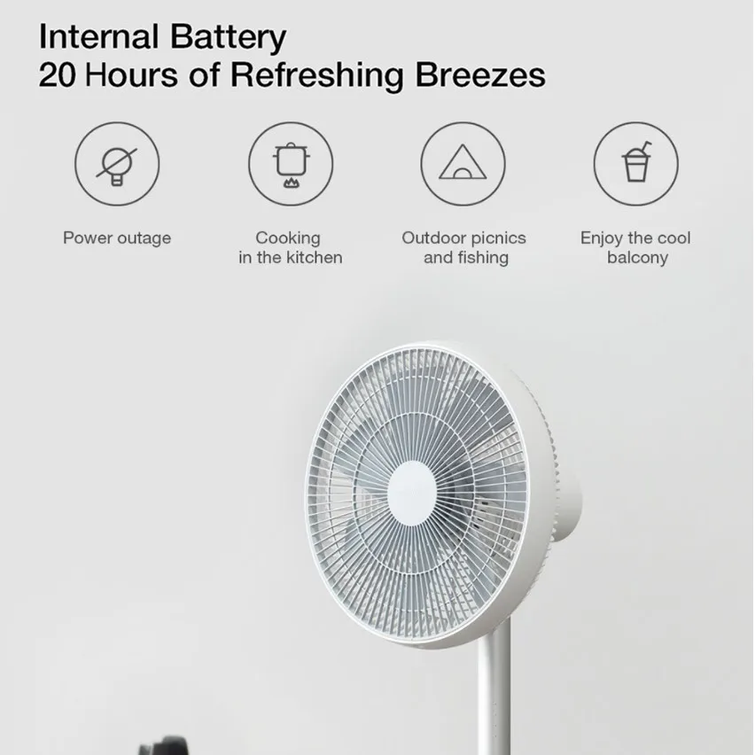 11 Mijia 1X вентилятор Smartmi 2S воздушный вентилятор DC преобразователь частоты вентилятор естественный ветер приложение управление 2800 мАч напольный вентилятор для дома