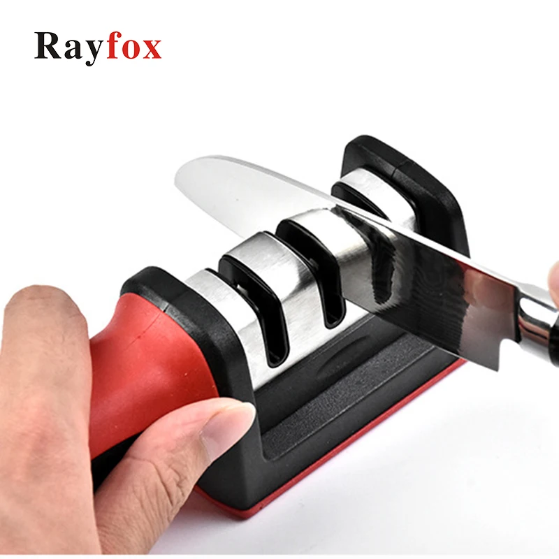 Rayfox 1 шт. 3 ступени профессиональная точилка для ножей кухонный точильный камень