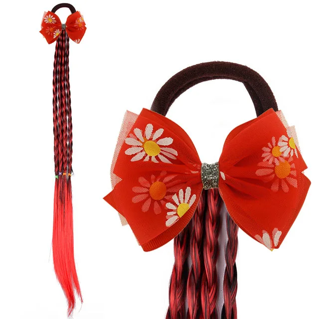 Новый 4 5 дюймов кружевное платье с бантом и принтом в виде твист парик для девочек