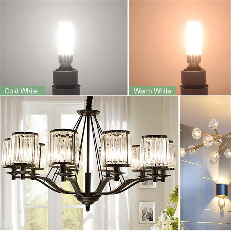 

1/5/10PCS LED E14 Bulb led 220V 5W 7W 9W crystal bombillas LED lamp Lights SMD 2835 Replace Halogen 30w 40w 50w for Chandelier