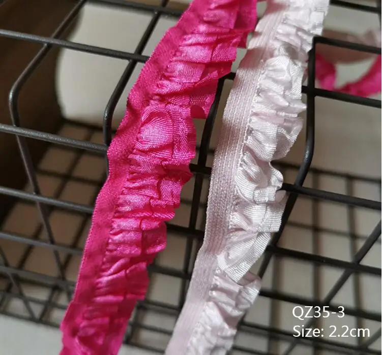 1 м эластичная плиссированная гипюровая кружевная отделка ткань серебряного