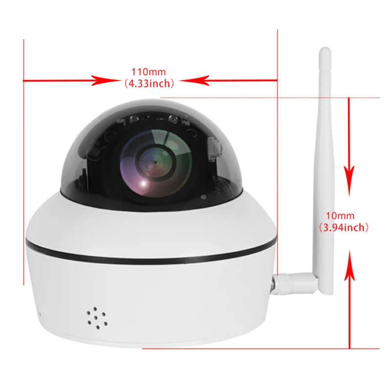 Продажа H.265 5MP Водонепроницаемая Сетевая купольная IP-камера Starlight с Wi-Fi мини-датчиком, PTZ, POE, объектив с 5-кратным увеличением 2,7-13,5 мм Sony IMX335, Camhi